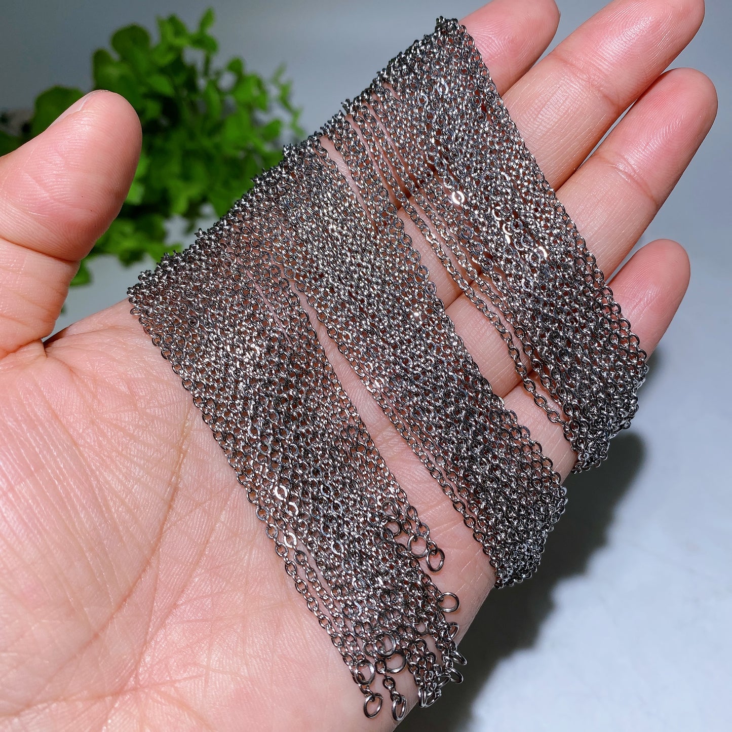 45cm 50cm 60cm Stainless Steel Necklace Crystal Healing Bulk Wholesale