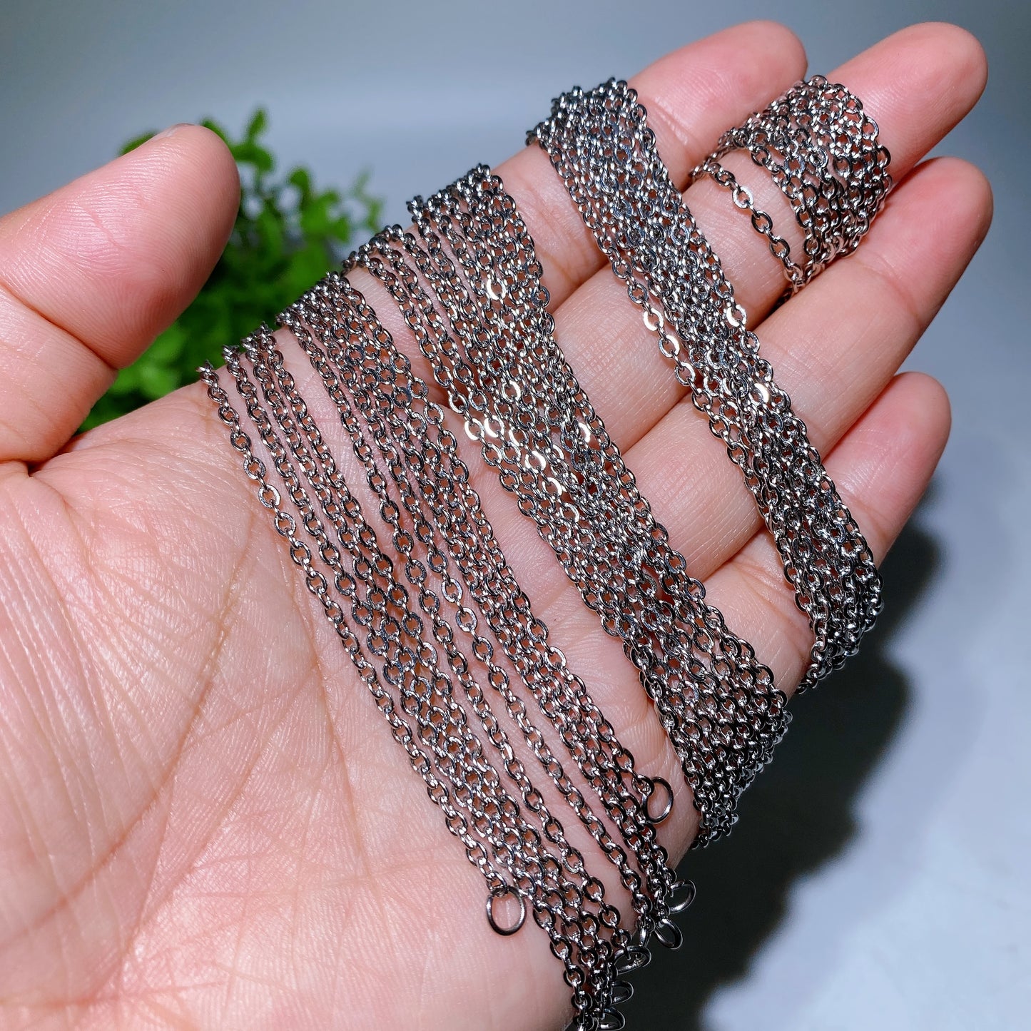 45cm 50cm 60cm Stainless Steel Necklace Crystal Healing Bulk Wholesale