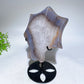 4.4" Druzy Agate Spider Web Carving with Stand Crystal Healing Bulk Wholesale