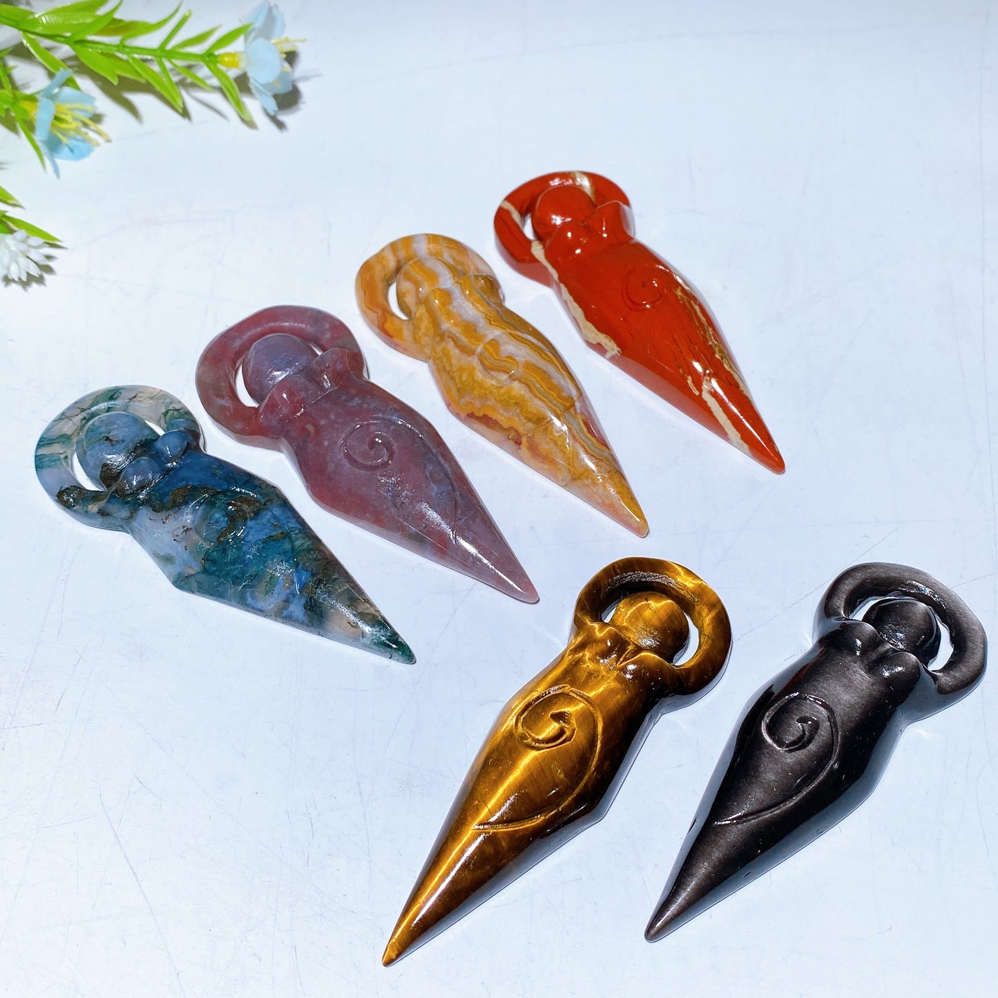 3.2" Crystal Goddess Carving Crystal Healing Bulk Wholesale