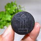 30mm Schungite Round Slab with Double Sides Tape Crystal Healing Bulk Wholesale