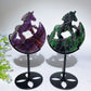 Crystal Unicorn on Moon Carving with Stand Crystal Healing Bulk Wholesale