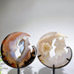 Druzy Agate Cat Moon Face Carving with Stand Crystal Healing Bulk Wholesale