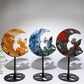 Crystal Fairy Moon Face Carving with Stand Crystal Healing Bulk Wholesale