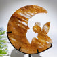 Crystal Fairy Moon Face Carving with Stand Crystal Healing Bulk Wholesale