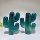 3.2" Fluorite Cactus Carving Crystal Healing Bulk Wholesale