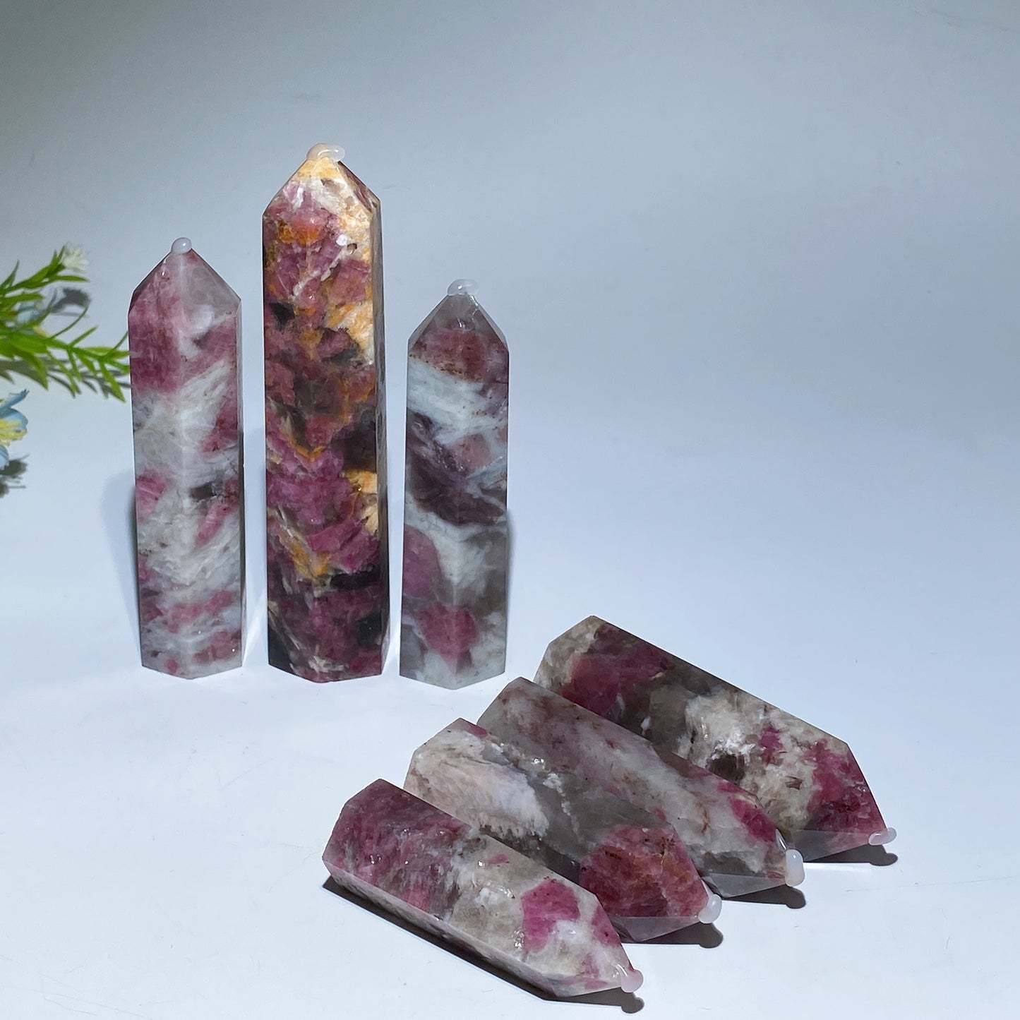 2.4"-4.7" Pink Tourmaline Point Crystal Healing Bulk Wholesale