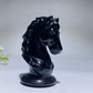 2.9" Black Obsidian Horse Head Carving Crystal Healing Bulk Wholesale