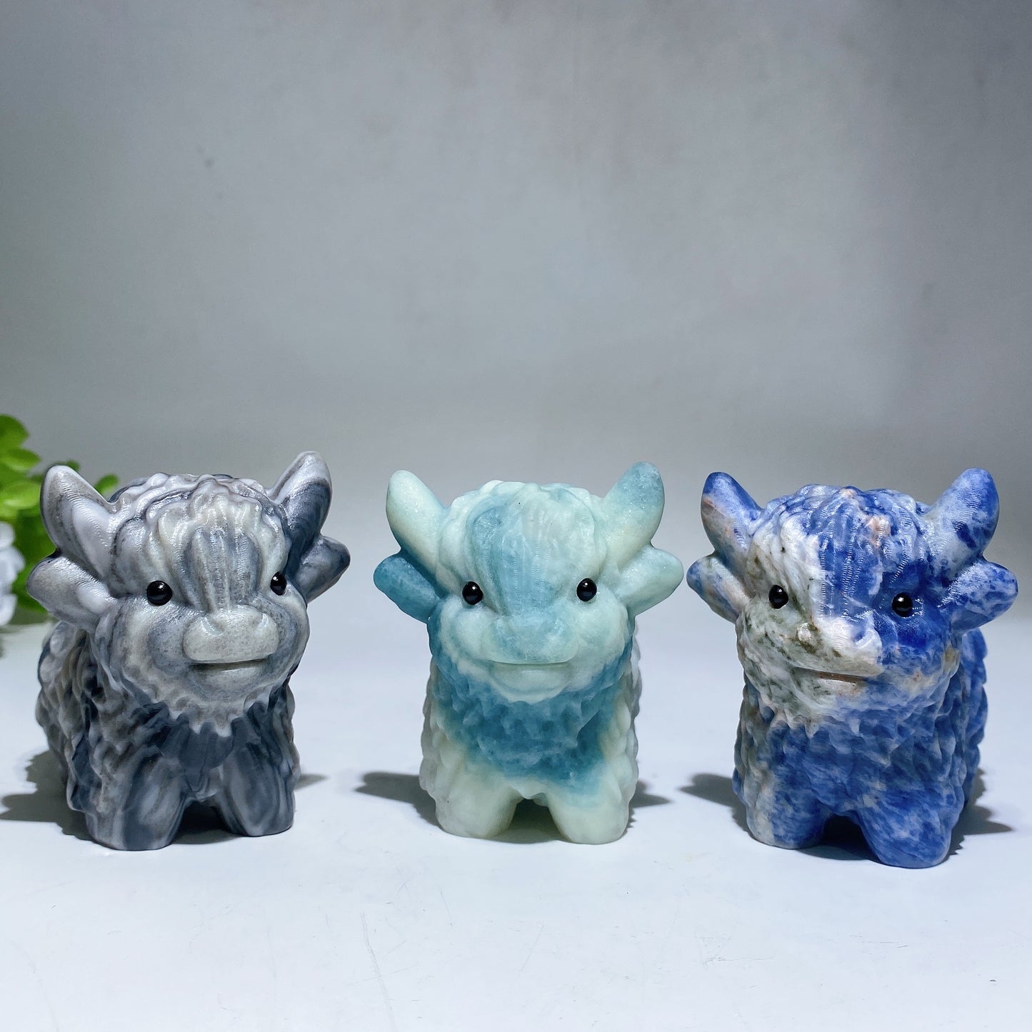 3.2" Crystal Cattle Carving Crystal Healing Bulk Wholesale