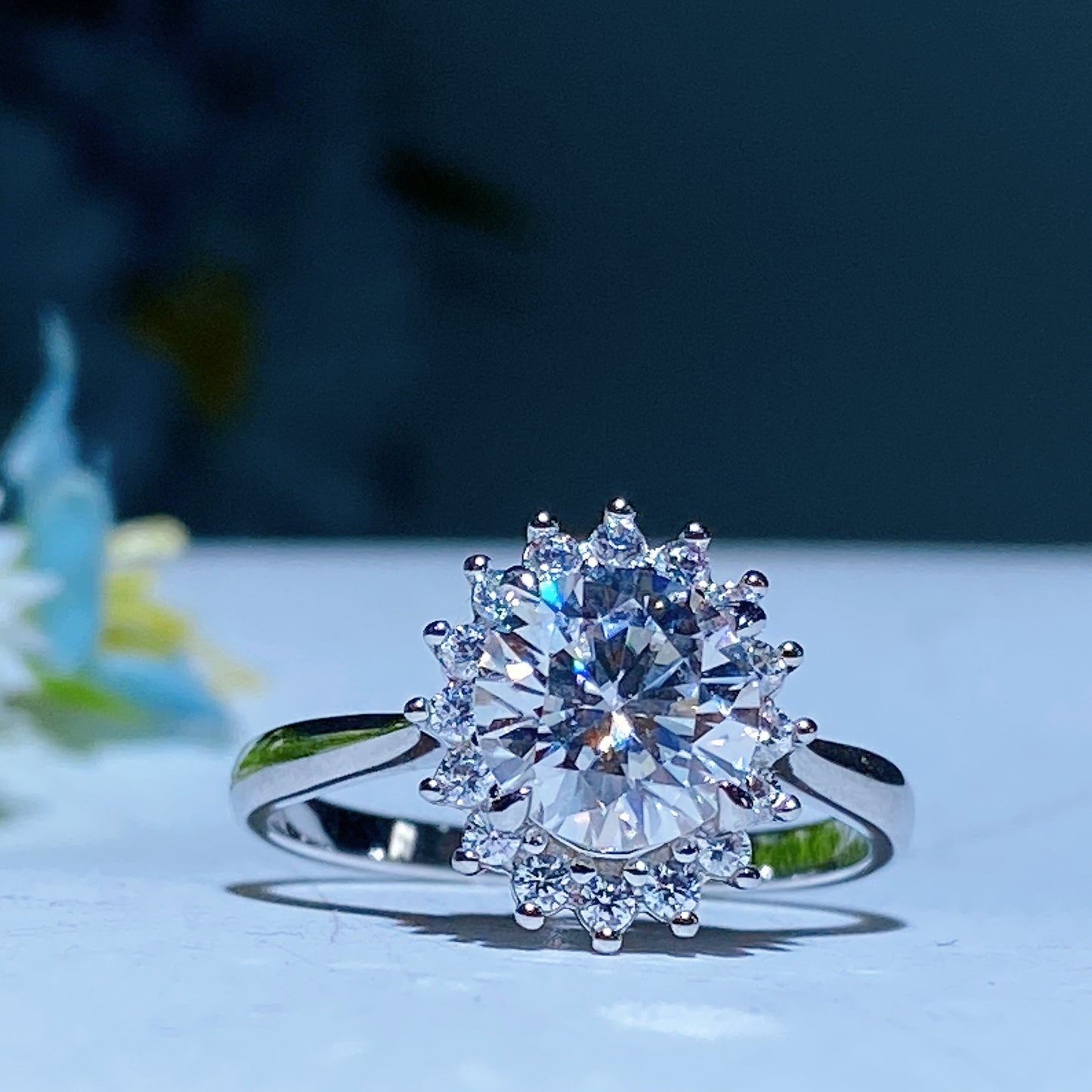 Moissanite Ring Fixed Size Crystal Healing Bulk Wholesale