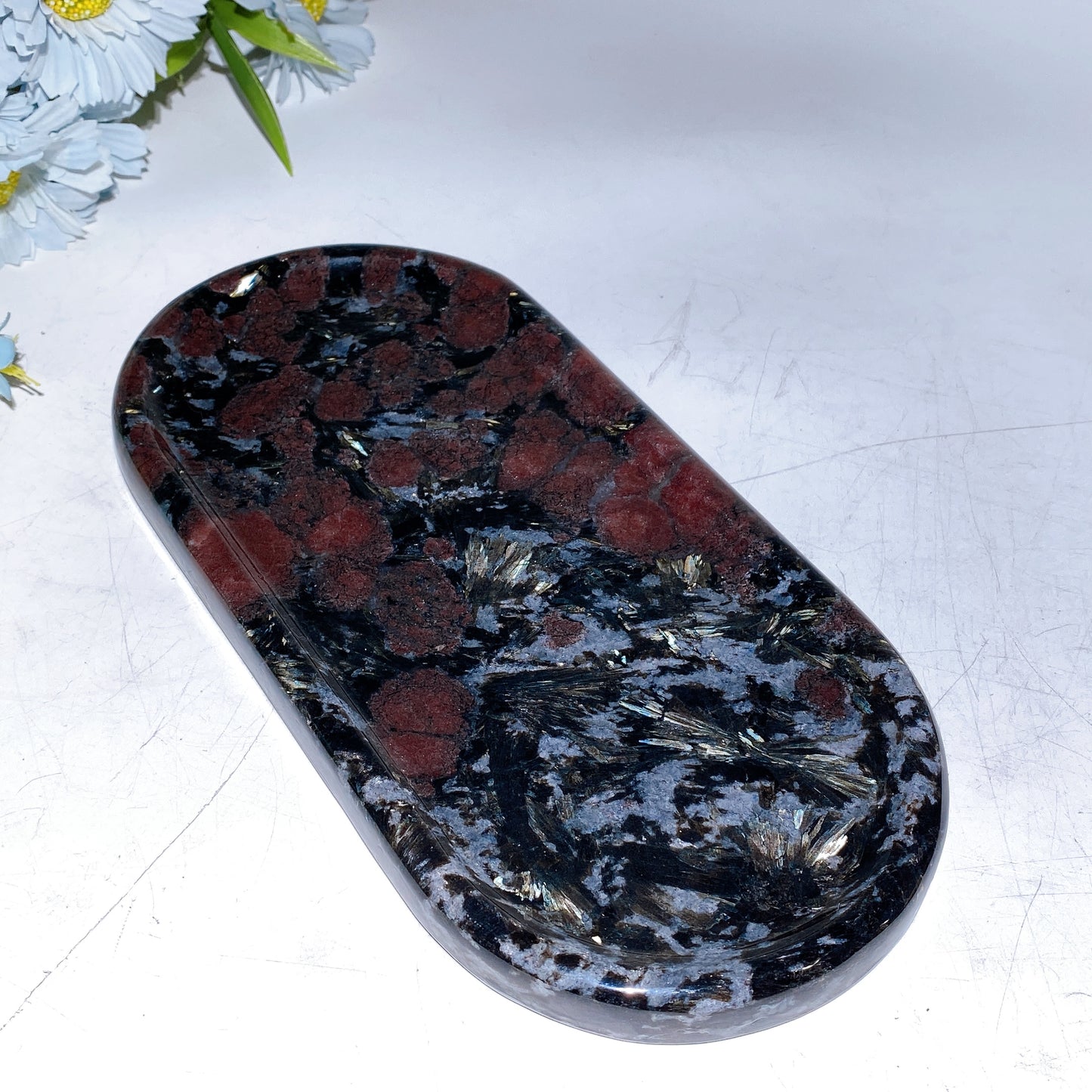 Labradorite Astrophyllite Plate Carving Crystal Healing Bulk Wholesale