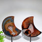 Druzy Sardonyx Moon Carving with Stand Crystal Healing Bulk Wholesale