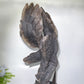 54cm Large Unqiue Smoky Quartz Eagle Carving with Wooden Stand Crystal Healing Bulk Wholesale