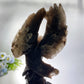 54cm Large Unqiue Smoky Quartz Eagle Carving with Wooden Stand Crystal Healing Bulk Wholesale
