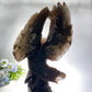 54cm Large Unqiue Smoky Quartz Eagle Carving with Wooden Stand Crystal Healing Bulk Wholesale