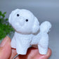 2.1" White Jade Dog Carving Crystal Healing Bulk Wholesale