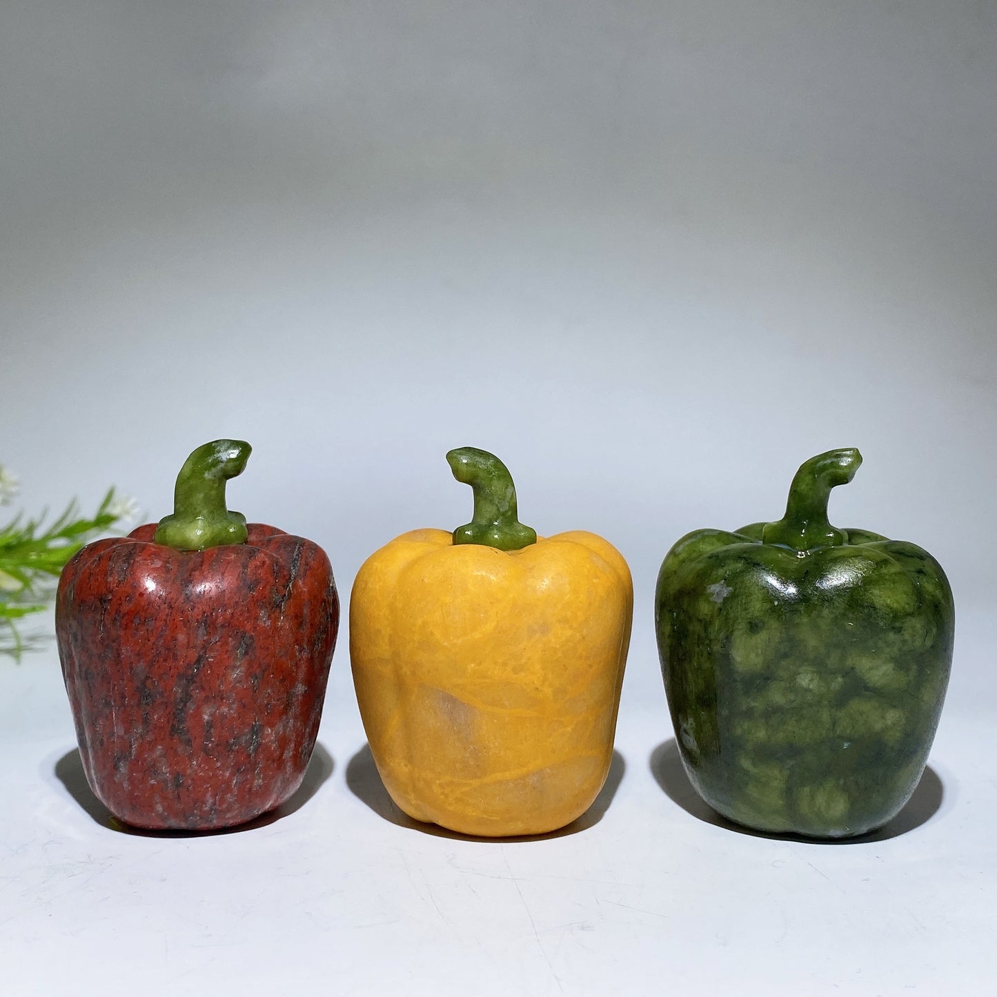 2.3" Crystal Sweet Pepper Vegetable Carving Crystal Healing Bulk Wholesale