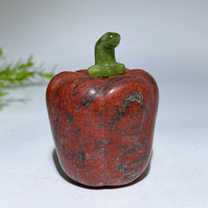 2.3" Crystal Sweet Pepper Vegetable Carving Crystal Healing Bulk Wholesale