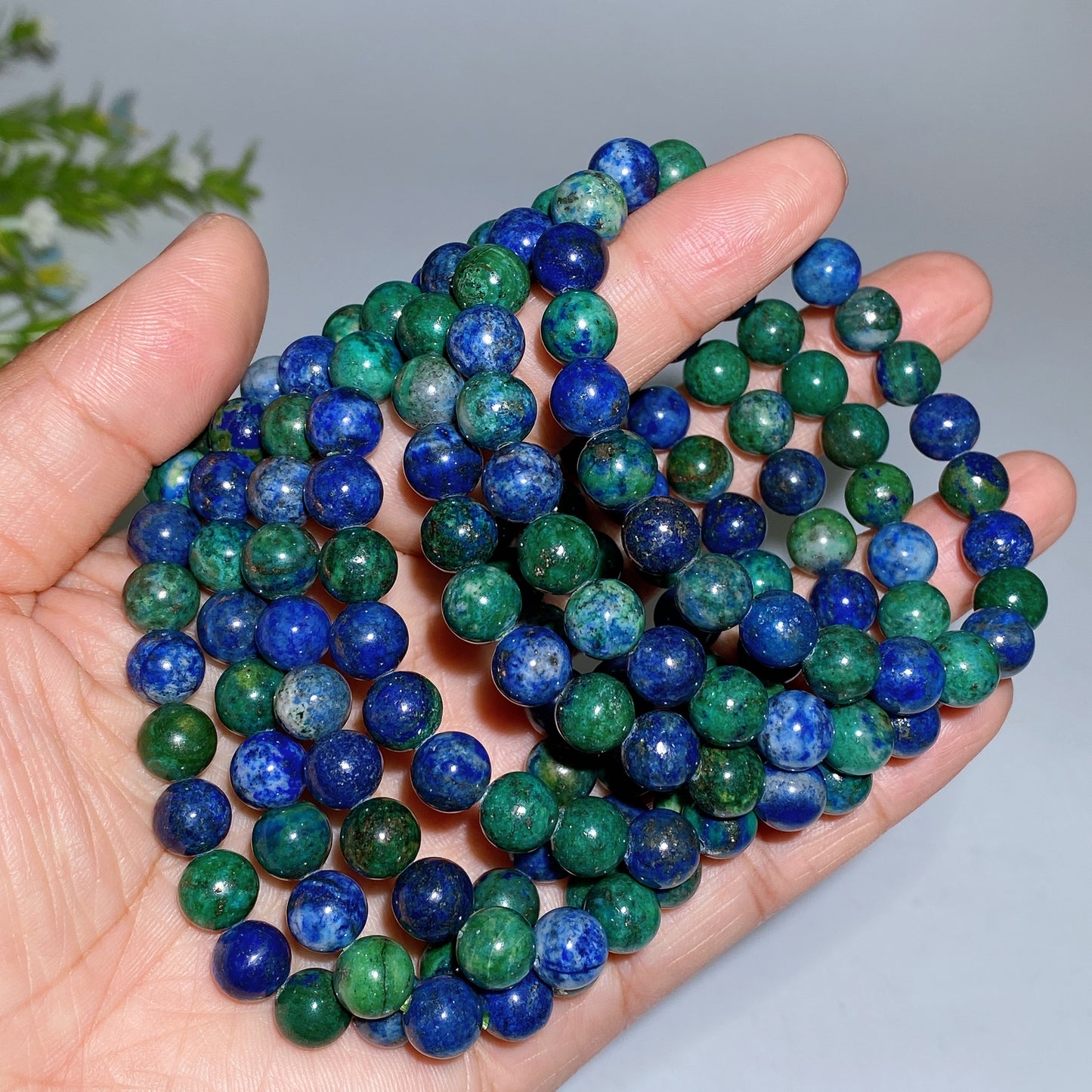 8mm Azurite Bracelet Crystal Healing Bulk Wholesale