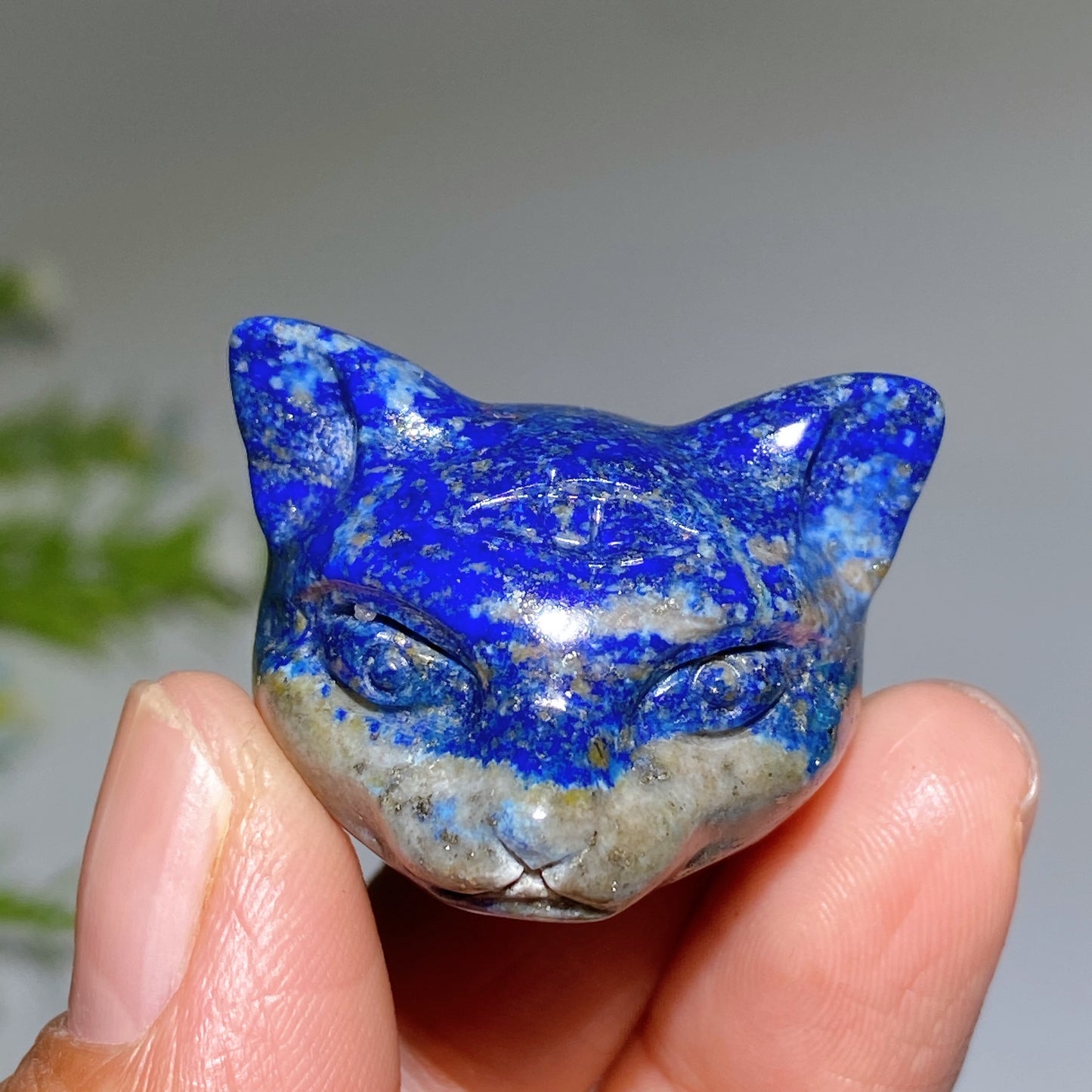 1.3" Crystal Cat Head Carving Crystal Healing Bulk Wholesale