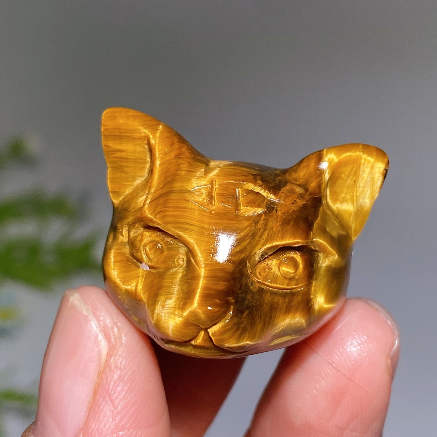 1.3" Crystal Cat Head Carving Crystal Healing Bulk Wholesale