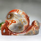 28cm Large Unique Sardonyx Nine-tails Fox Carving Crystal Healing Bulk Wholesale