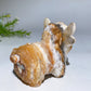 3.1" Banded Orange Calcite Cattle Carving Crystal Healing Bulk Wholesale