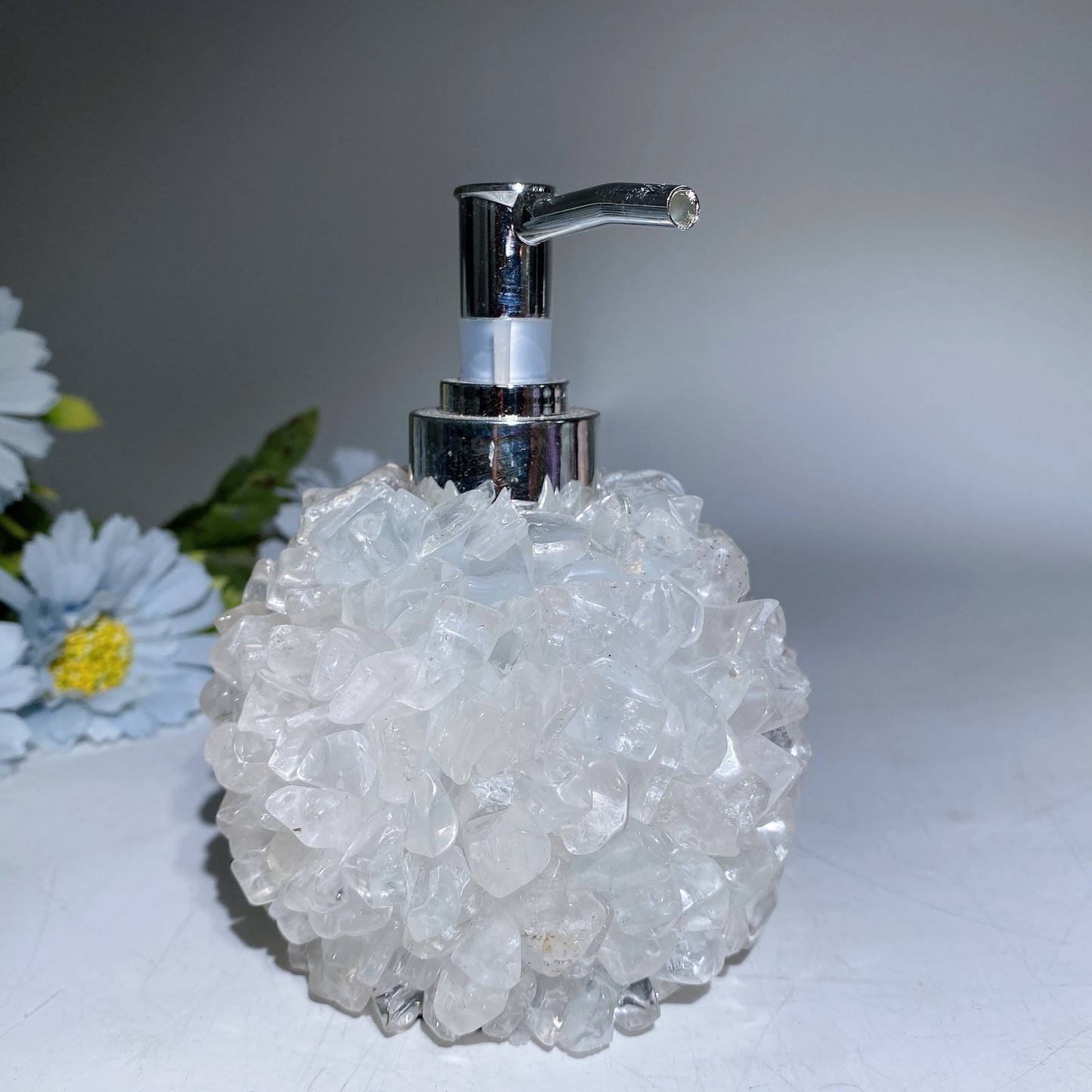 5.0" Crystal Chips Shampoo Bottle Crystal Healing Bulk Wholesale