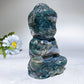 4.7" Moss Agate Buddha Carving Crystal Healing Bulk Wholesale