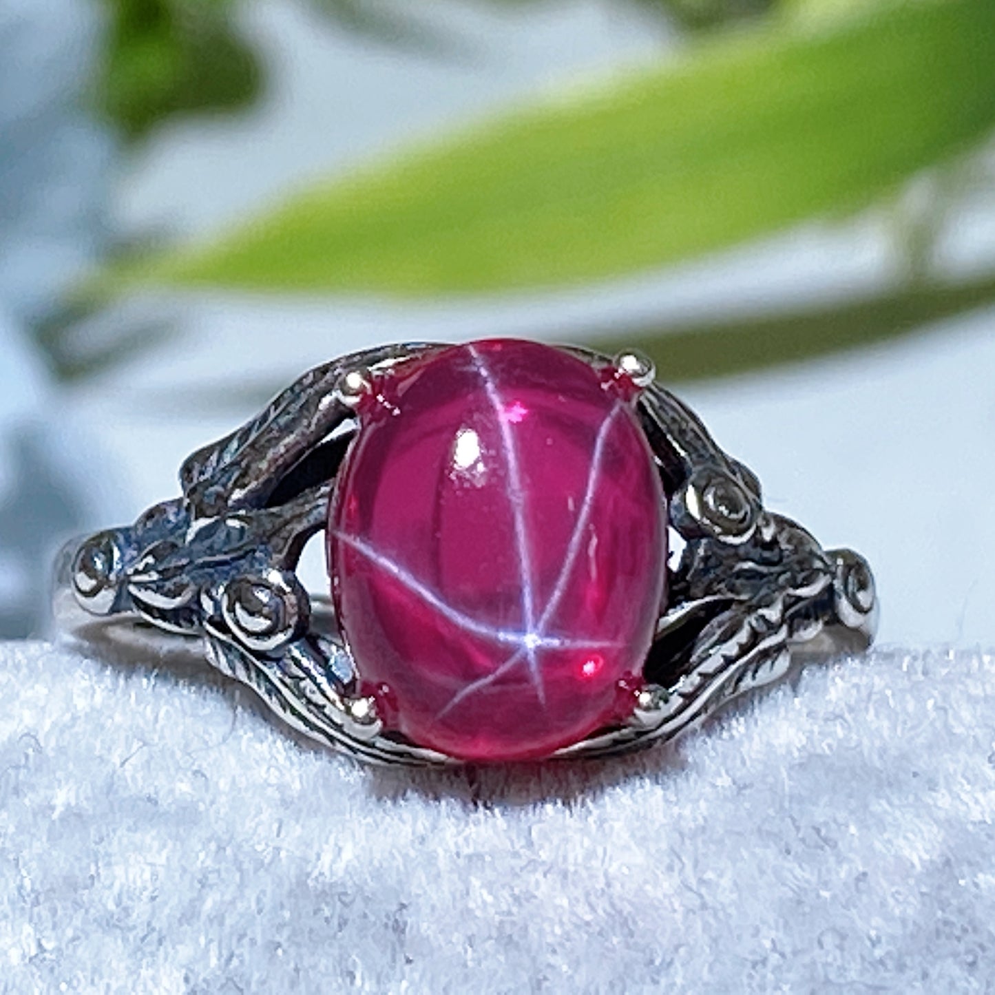 S925 UV Reactive Star Ruby Pendant Ring Bracelet Crystal Healing Bulk Wholesale