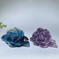 28cm Trolleite Hemimorphite Dream Amethyst Flower Carving with Stand Crystal Healing Bulk Wholesale