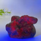 2.3" UV Reactive Ruby In Kyanite Cat with Wings Carving Crystal Healing Bulk Wholesale