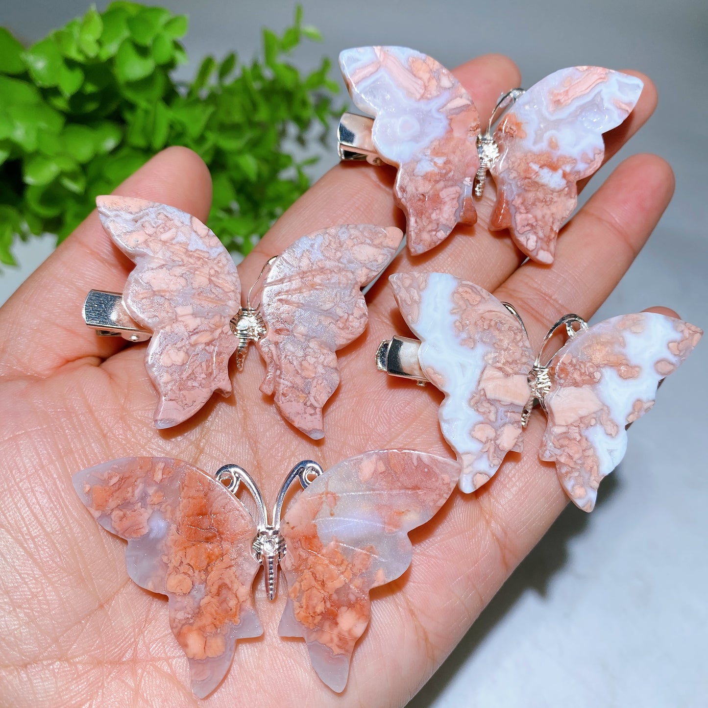 2.0"-2.3" Crystal Butterfly Hairpin Crystal Healing Bulk Wholesale