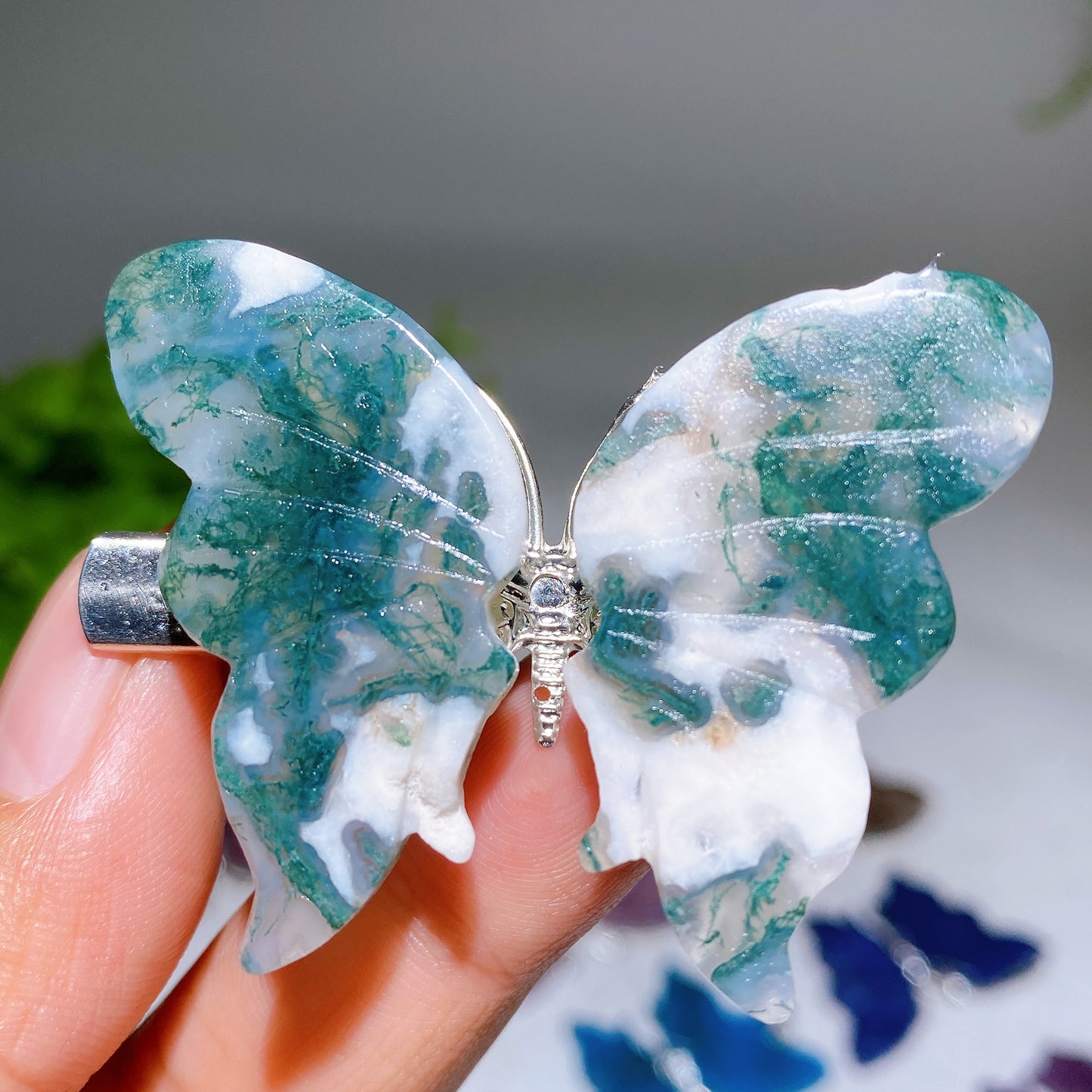 2.0"-2.3" Crystal Butterfly Hairpin Crystal Healing Bulk Wholesale