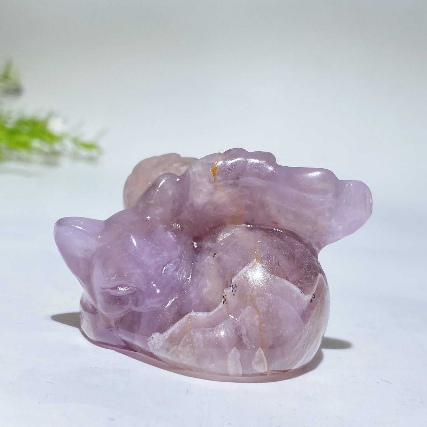 2.3" Crystal Cat with Wings Carving Crystal Healing Bulk Wholesale