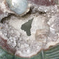 Large Unique Ocean Jasper Druzy Quartz Skull Heart Carving with Stand Crystal Healing Bulk Wholesale