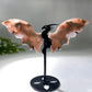 Purple Amethyst Grow with Flower Agate Dragon Wings Carving with Stand Crystal Healing Bulk Wholesale