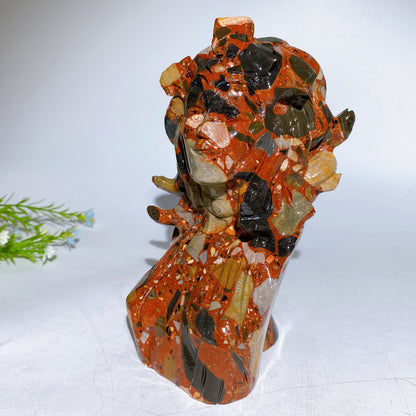 18cm Picasso Stone Jade Medusa Carving Crystal healing Bulk Wholesale