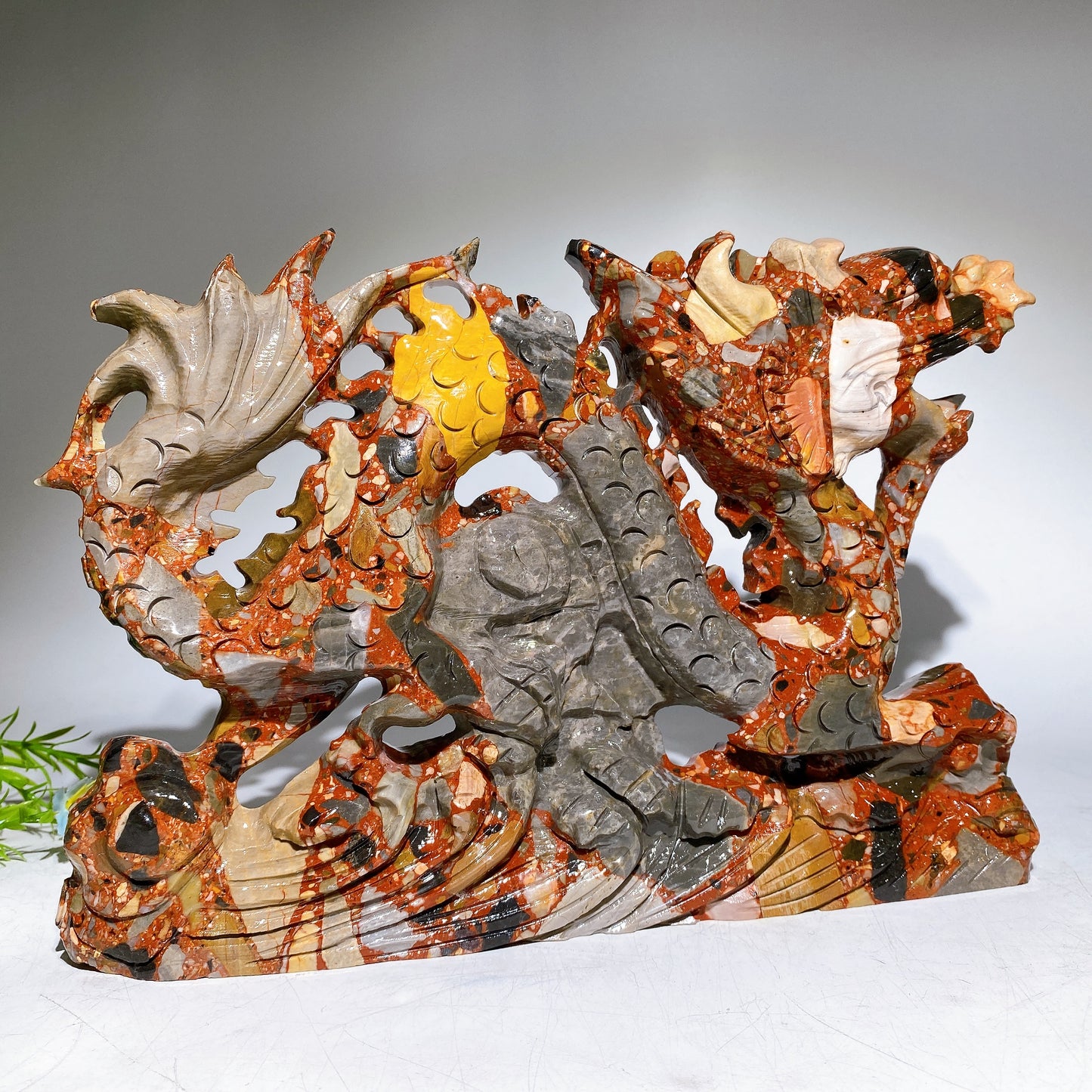 29cm Large Jade Dragon Carving Crystal Healing Bulk Wholesale