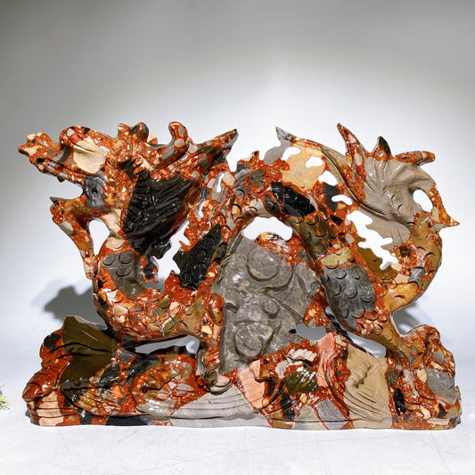 29cm Large Jade Dragon Carving Crystal Healing Bulk Wholesale