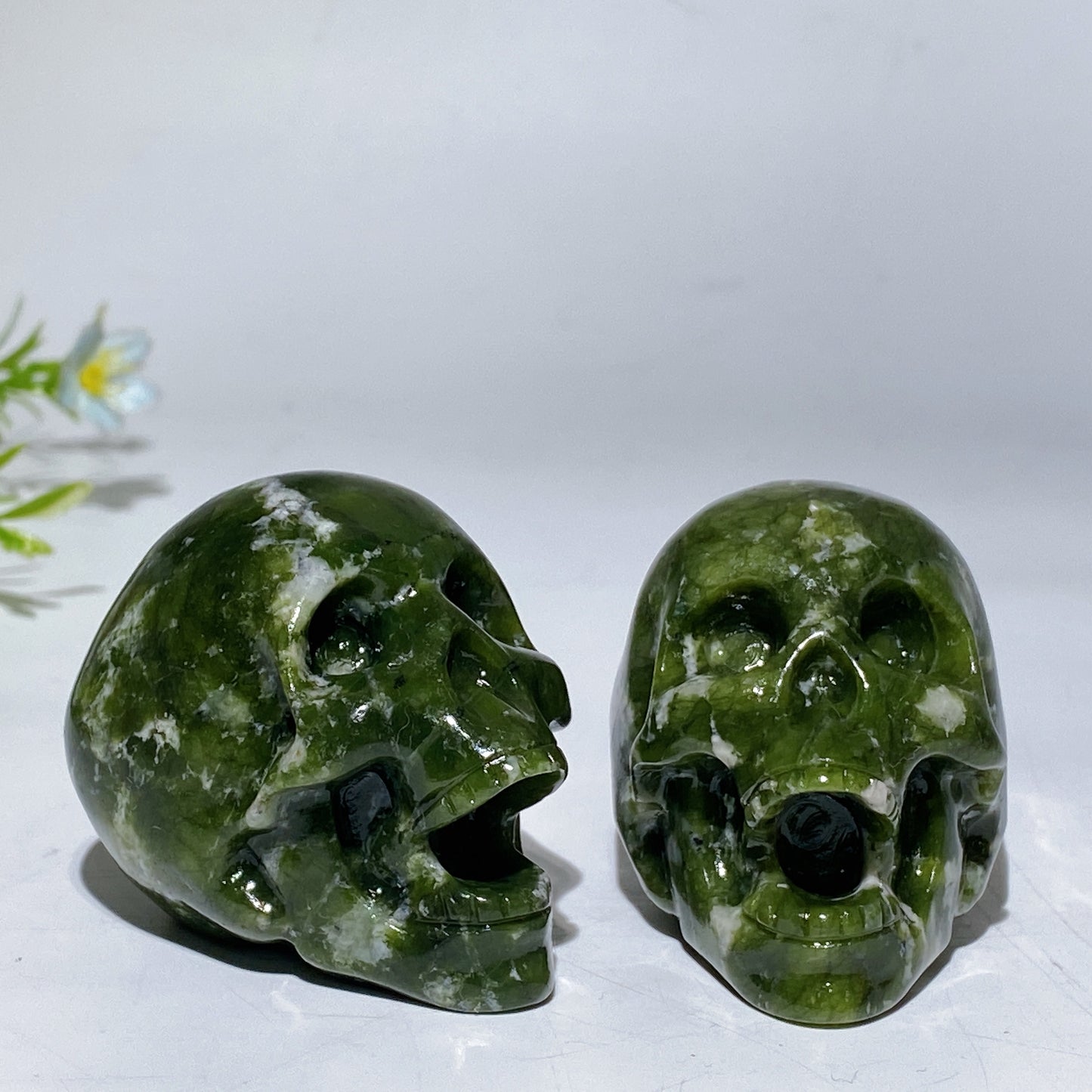 2.3" Serpentine Skull Carving Crystal Healing Bulk Whoelsale