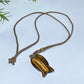 Yellow Tiger's Eye Fish with Cord Necklace Crystal Healing Bulk Wholesale