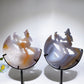 Druzy Agate Witch Carving with Stand Crystal Healing Bulk Wholesale