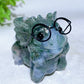 3.0" Crystal Baby Dragon Carvings with Eyeglass Crystal Healing Bulk Wholesale