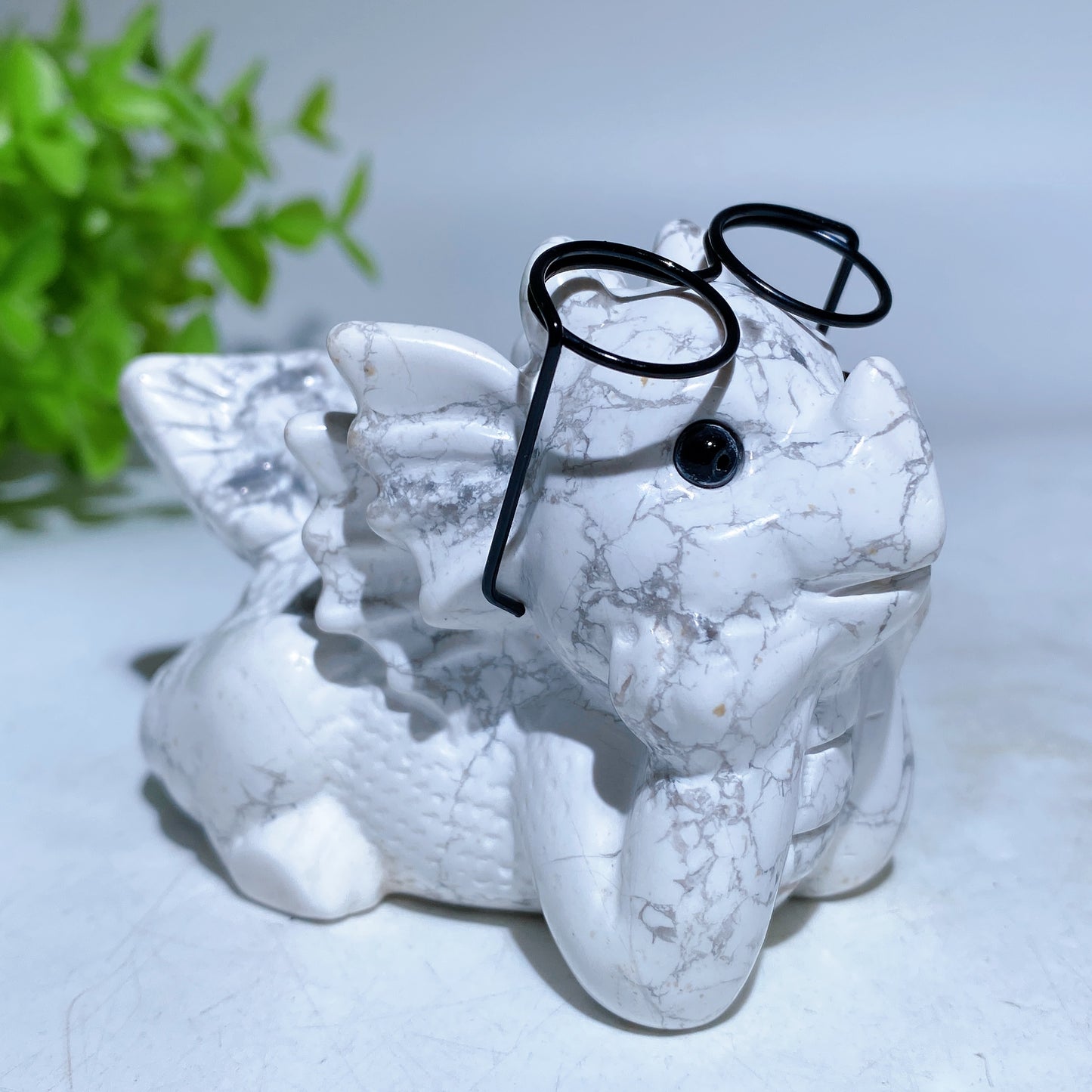 3.0" Crystal Baby Dragon Carvings with Eyeglass Crystal Healing Bulk Wholesale