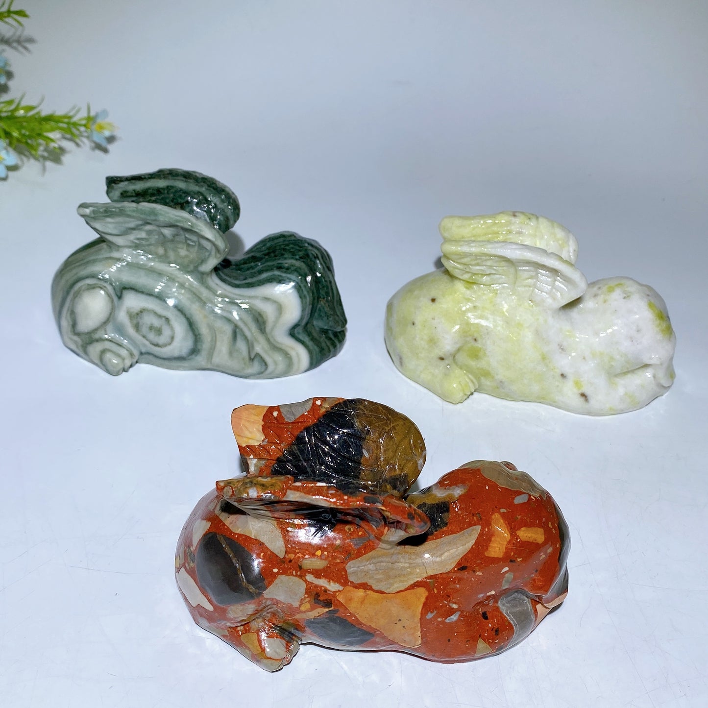 5.0" Jade Dog with Wings Carving Crystal Healing Bulk Wholesale