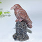 3.1" Crystal Raven on Yooperlite Tombstone Carving Crystal Healing Bulk Wholesale
