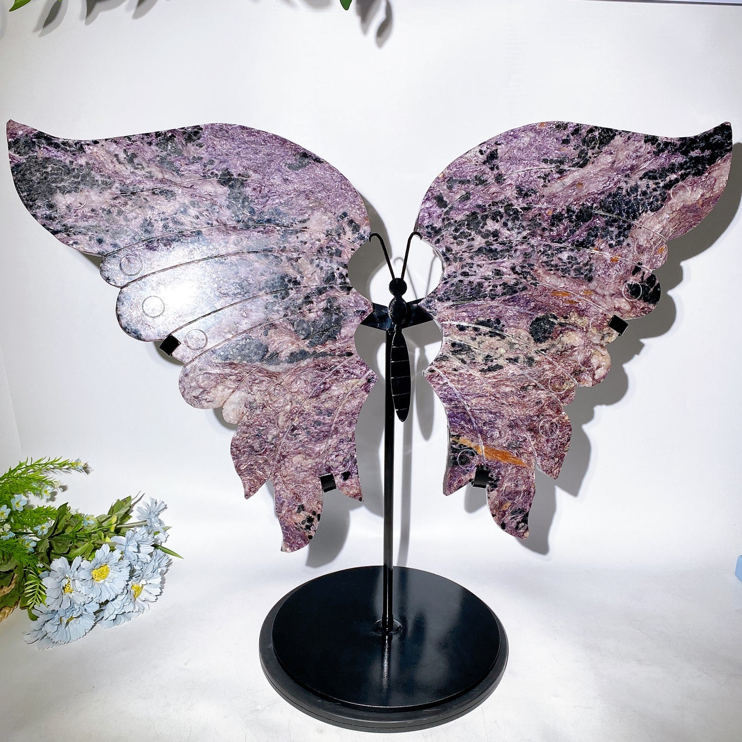 Large Unique Chaorite with Calcite Butterfly Wings with Stand Crystal Healing Bulk Wholesale