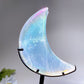 Aura Angel Clear Quartz Moon Carving with Stand Crystal Healing Bulk Wholesale