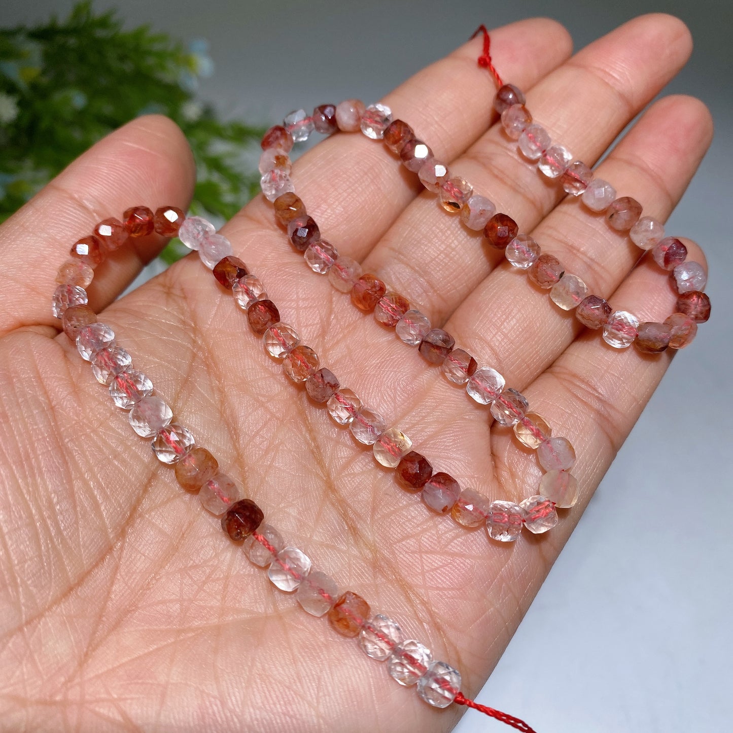 4mm Crystal Faceted Cube Bead String Crytal Healing Bulk Wholesale